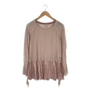 Xhilaration Womens Medium Pink Long Sleeve Top